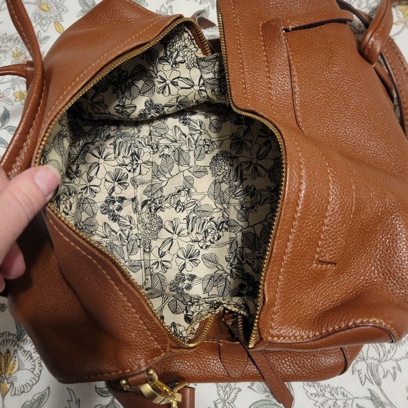 Vera Bradley Brown Leather Mallory Sachel - Picture 11 of 13